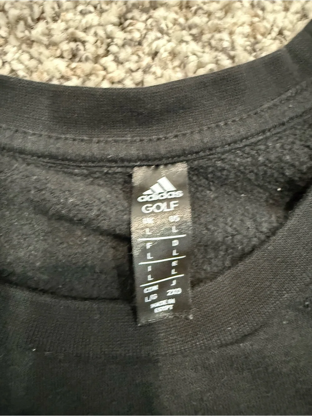 adidas Black Crewneck Sweatshirt with White Logo